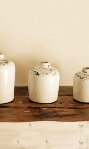 petit vase blanc fait main