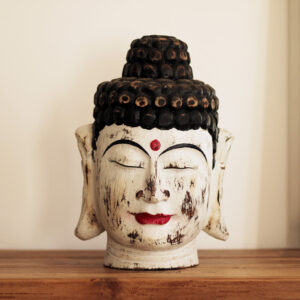 Wooden Buddha head