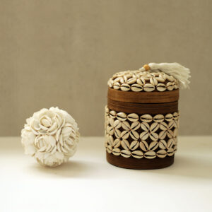 boite bambou et coquillage déco mer