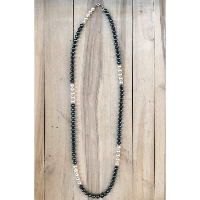 Collier long en perles de nacre – Image 4