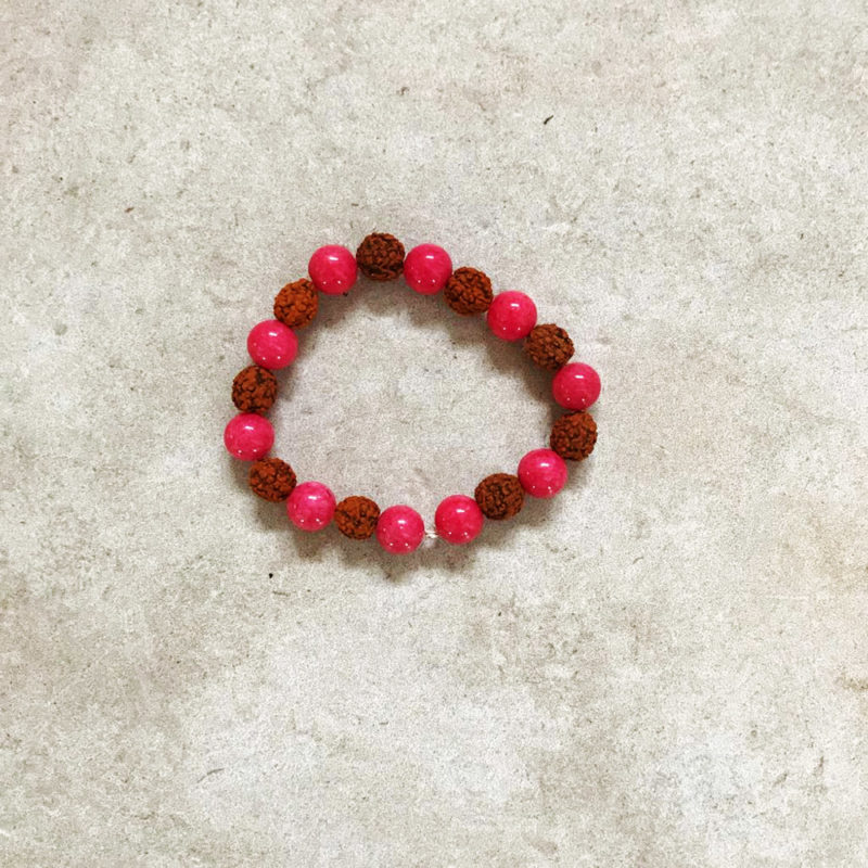 bracelet jade rose