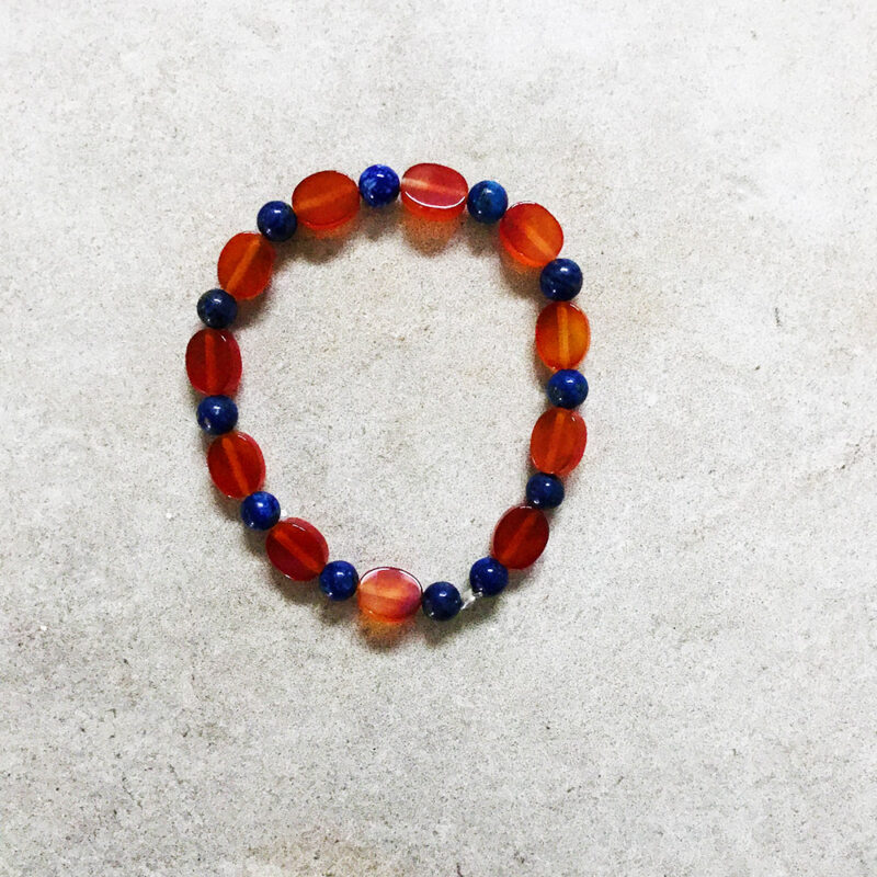 Bracelet cornaline & lapis