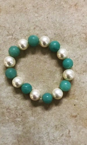 Bracelet amazonite & nacre