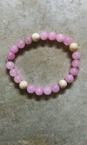 Bracelet quartz rose & jaspe