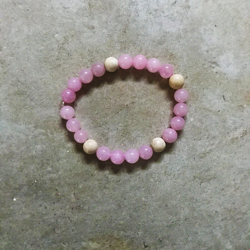 Bracelet quartz rose & jaspe