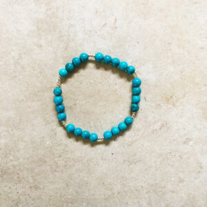Turquoise & silver beads bracelet