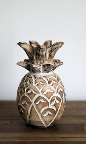 sculpture petit ananas blanc