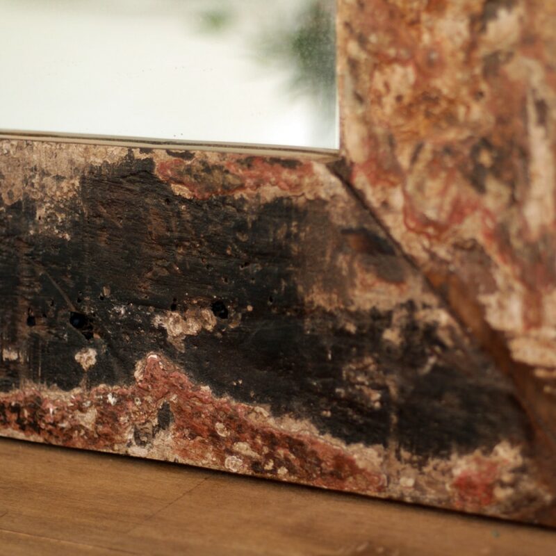 Grand miroir carré en bois de bateau - 60x60 cm – Image 5