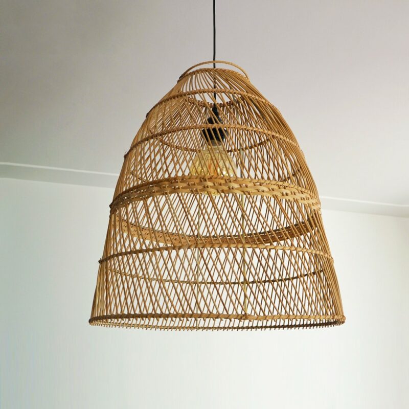 Grande suspension en rotin – Image 4