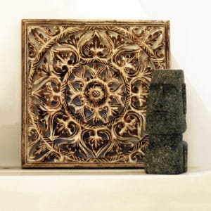 mandala sculpté bois déco murale