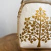 Boîte haute en bambou blanche & dorée – Image 5