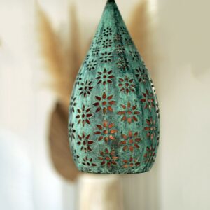 Copper openwork pendant light