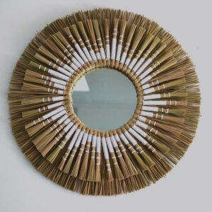 miroir bali paille