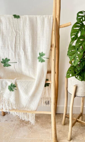 Plaid en coton - Modèle Palmiers
