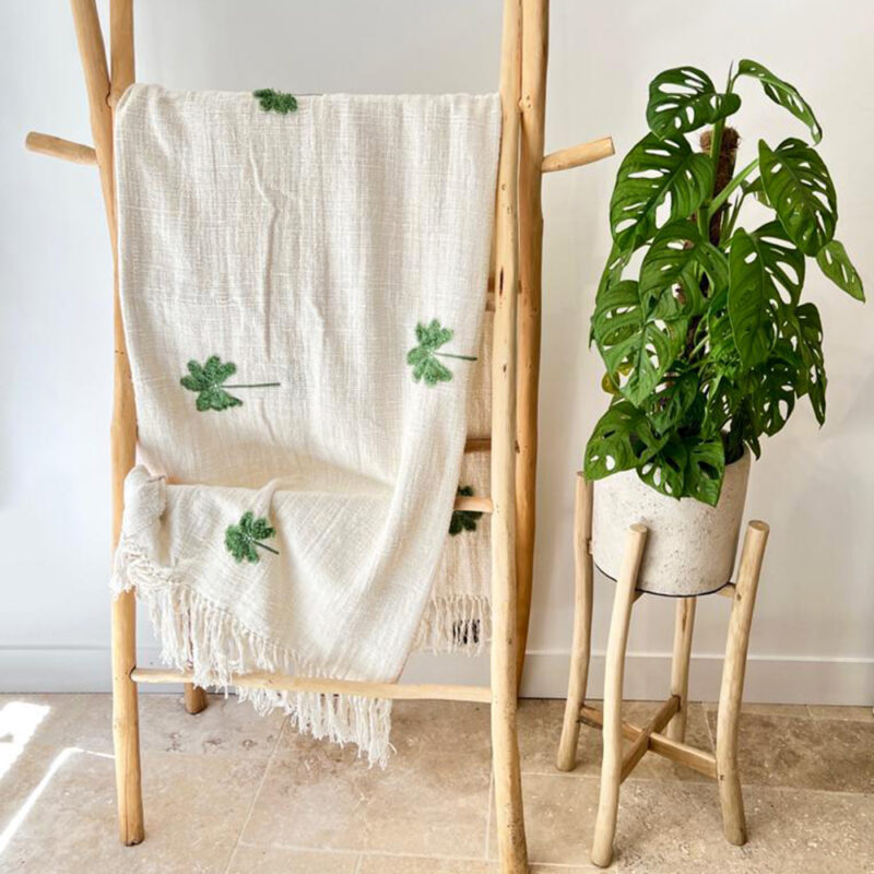 Plaid en coton - Modèle Palmiers