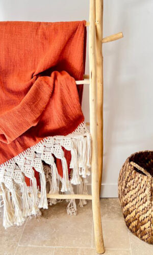 Plaid en coton - Modèle Terracotta