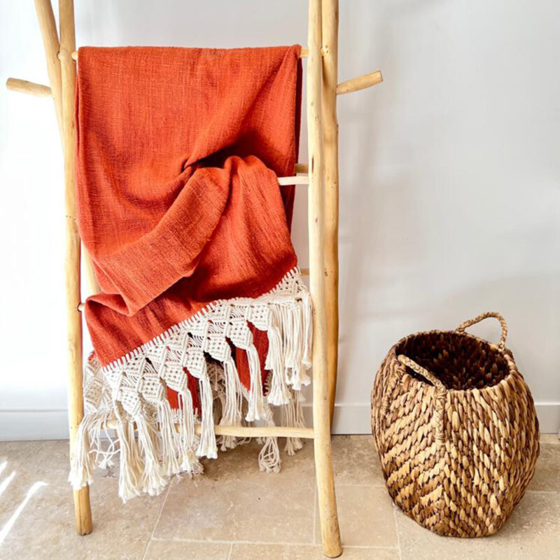 Plaid en coton - Modèle Terracotta
