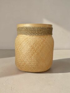 Panier haut en bambou