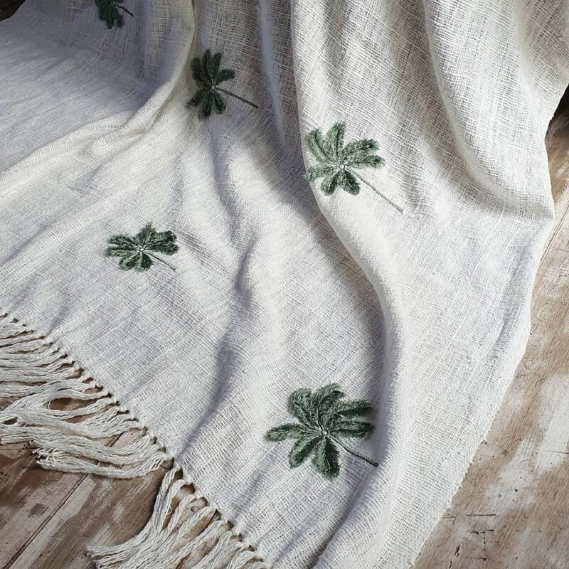 Plaid en coton - Modèle Palmiers – Image 3