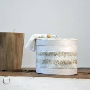 boite décorative beige
