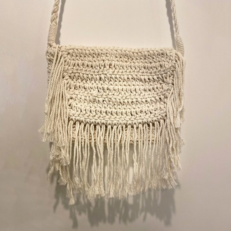 sac bandoulière en macramé