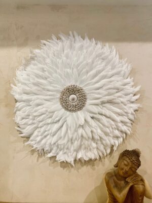 Juju à plumes blanches & cauris