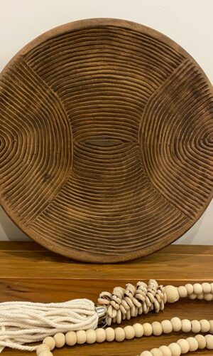grand plat sculpté en bois