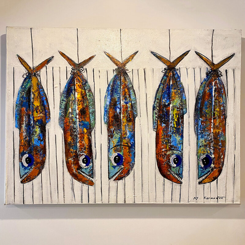 Tableau 80x60 cm Sardines – Image 2