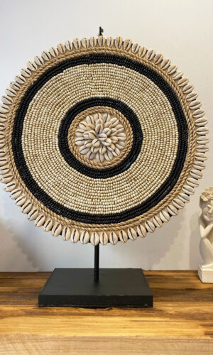 Rond de perles beiges & noires