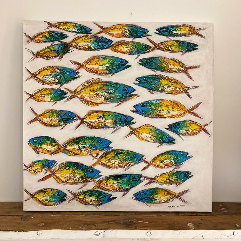 grand tableau poissons avec couleurs