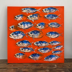 banc de poissons avec orange