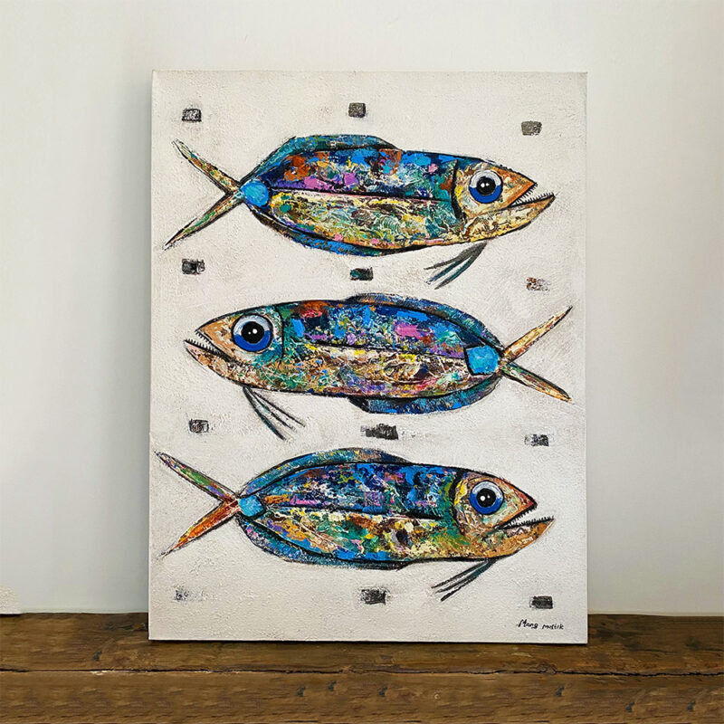 tableau poissons colorés