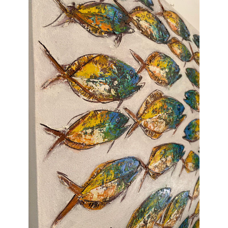 Tableau 90x90 cm Poissons – Image 3