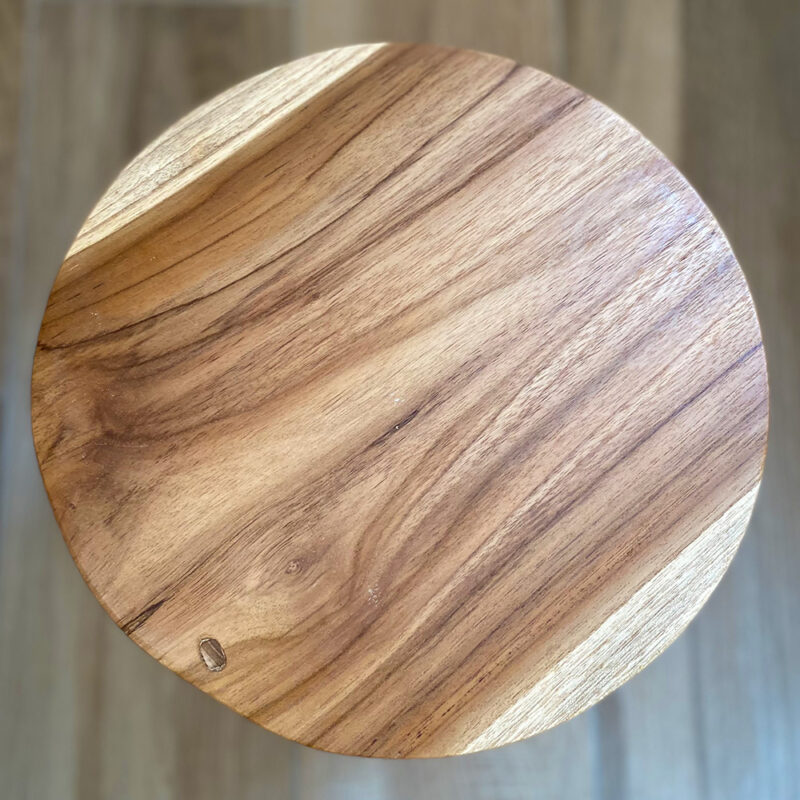 tabouret rond en bois massif