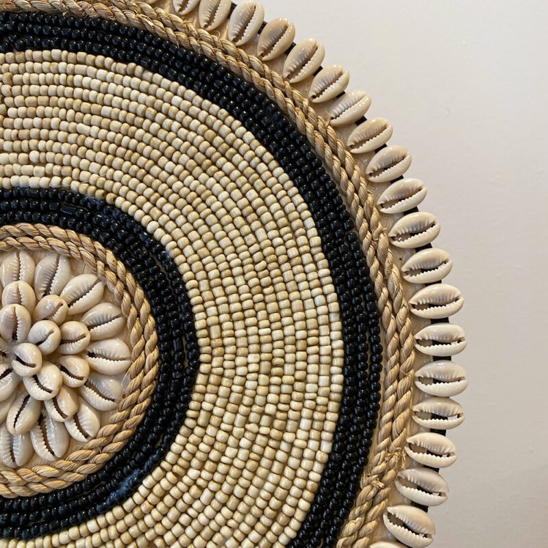 Rond de perles beiges & noires – Image 3