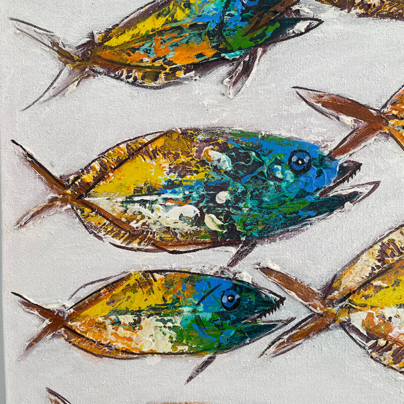 Tableau 90x90 cm Poissons – Image 2