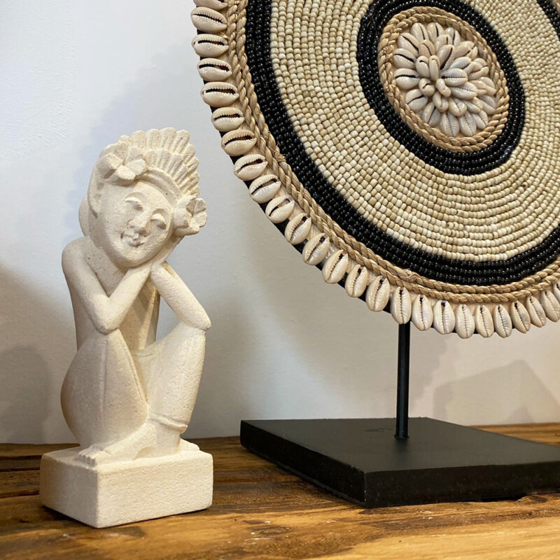 Rond de perles beiges & noires – Image 5