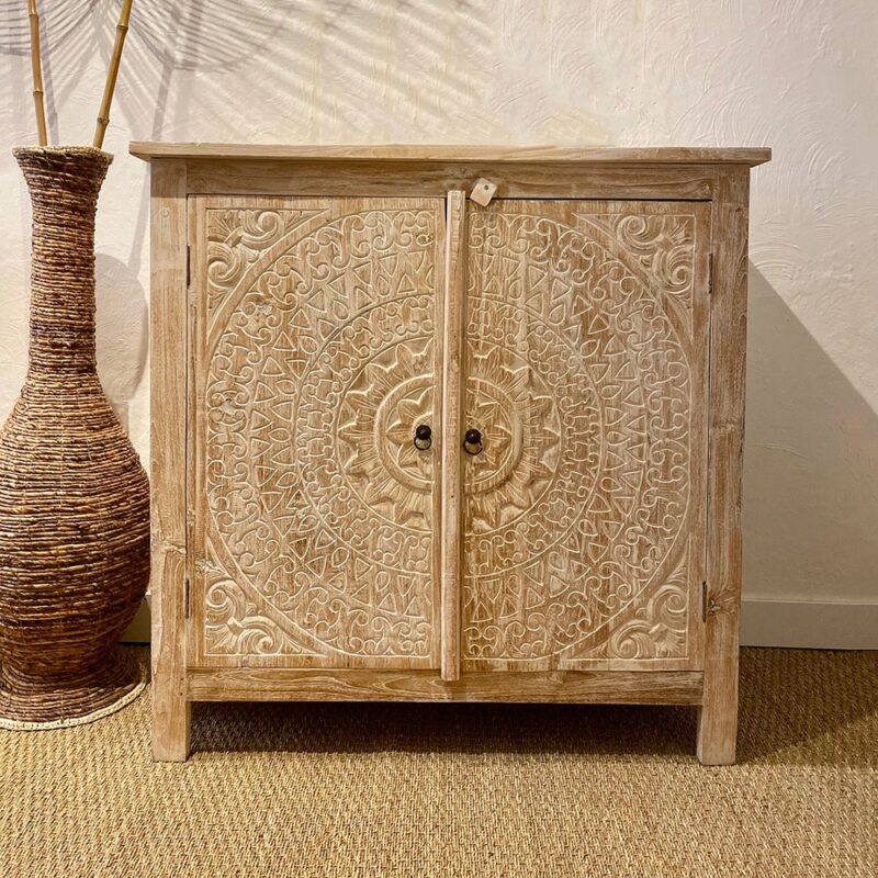 Buffet en teck effet blanchi