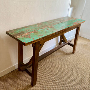 grande console en bois de bateau