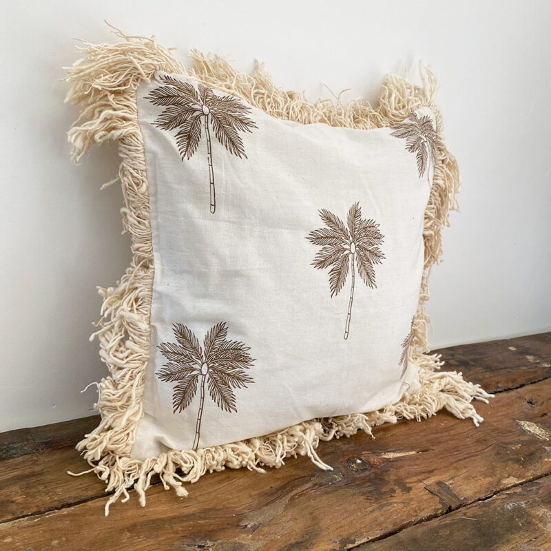 coussin palmiers bali