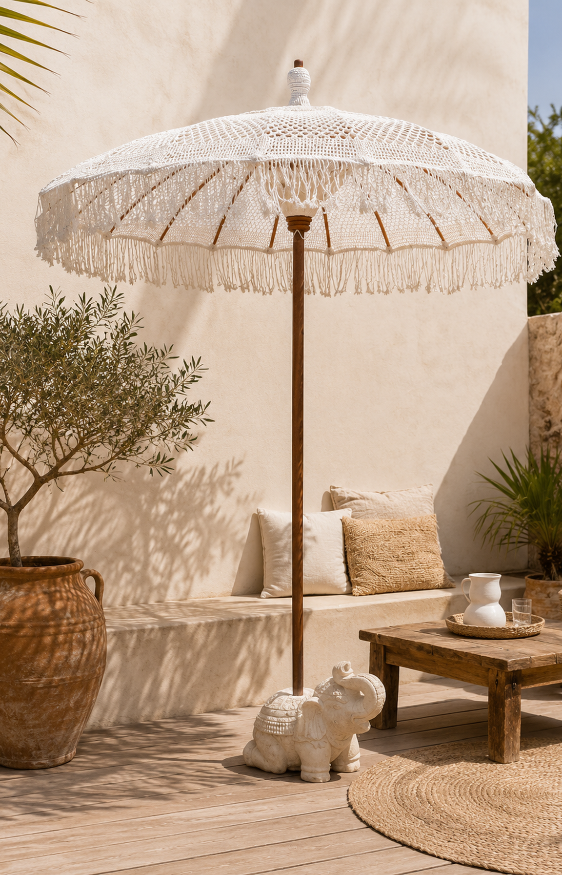 Parasol bohème extérieur 190 cm – Image 2