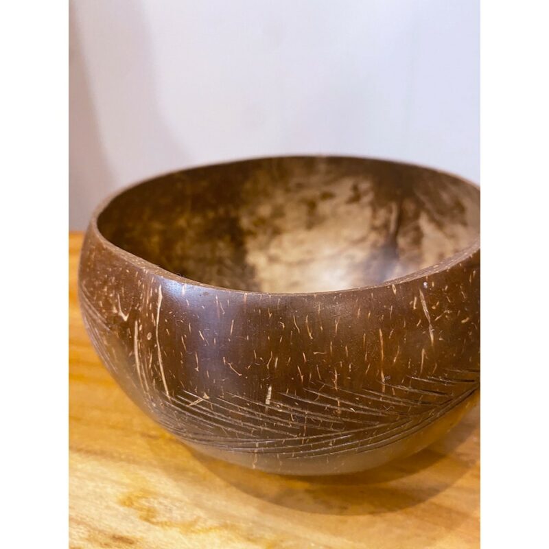 Grand bol noix de coco sculpté – Image 6