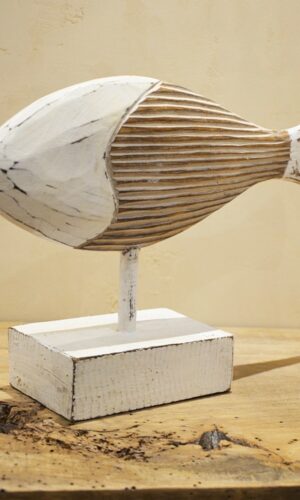 Poisson sculpté en bois