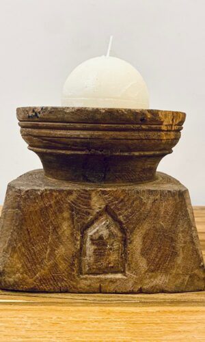 bougeoir indien sculpté ancien