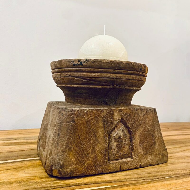 Bougeoir indien sculpté - pièce #9 – Image 3