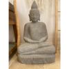 BouddHa assis avec gravures en pierre de rivière – Image 4