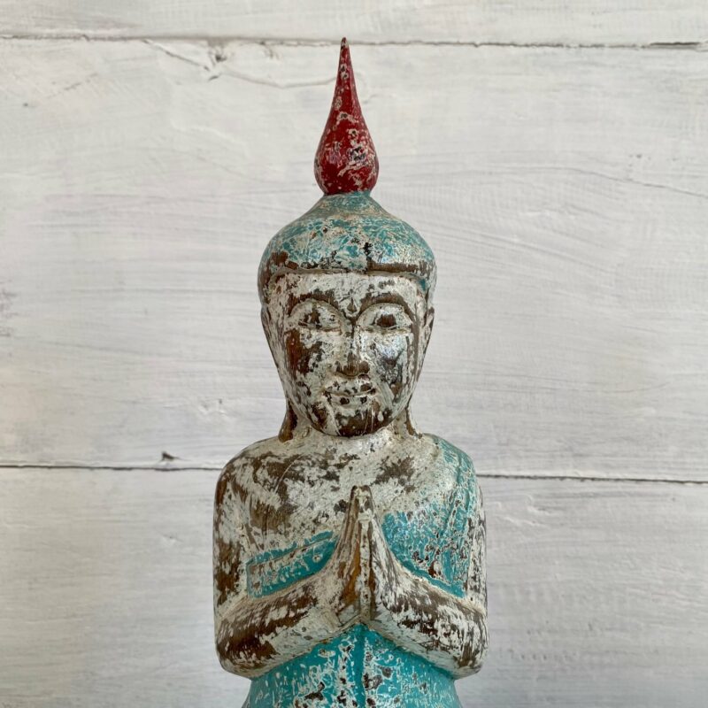 Bouddha en bois 30 cm – Image 2