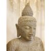 BouddHa assis avec gravures en pierre de rivière – Image 2