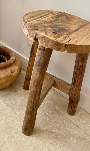 grand tabouret en teck