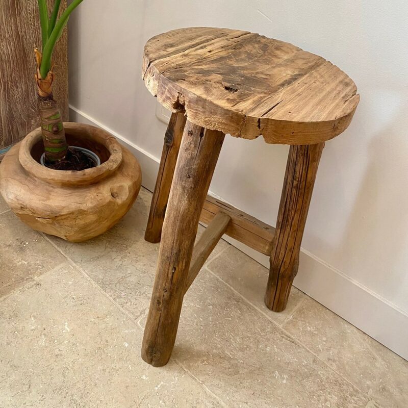 grand tabouret en teck